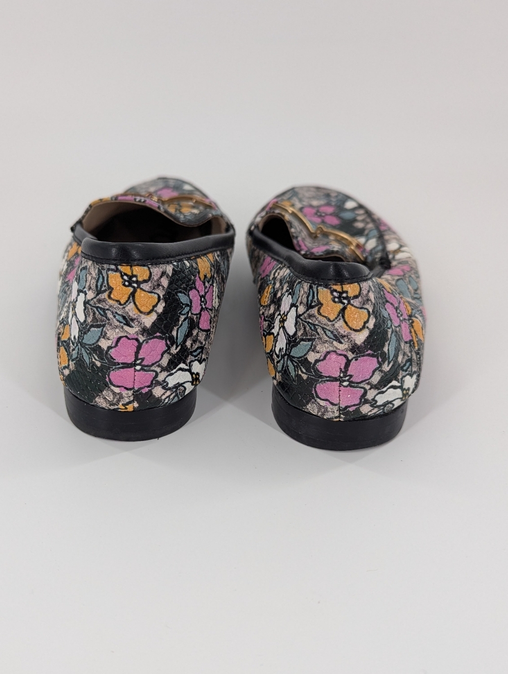 Sam Edelman Loraine Floral Python Bit Loafers Office Workwear 6 Feminine Slip On - Picture 4 of 9
